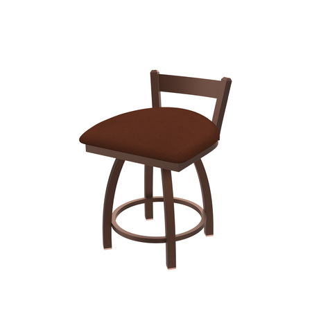 HOLLAND BAR STOOL CO 18" Low Back Swivel Vanity Stool, Bronze Finish, Rein Adobe Seat 82118BZ023